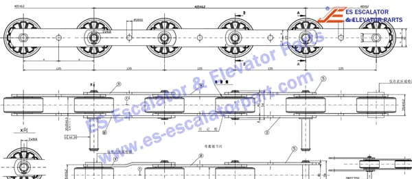 escalator step chain Velino C-FT853