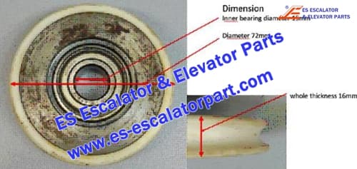 Mitsubishi Elevator Parts ES-BR-01 Door Roller 72x16x15mm 6002 Mitsubishi Elevator Parts ES-BR-01 Door Roller 72x16x15mm 6002