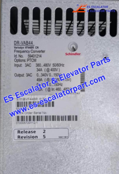 Schindler Escalator Parts DR-VAB44 Frequency Converter Schindler Escalator Parts DR-VAB44 Frequency Converter