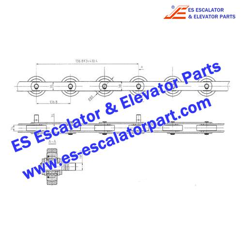 LG/SIGMA Escalator SEE30-1200-R5500 Step Chain