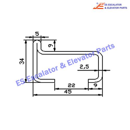 Escalator XAA50K Track Use For XIZI OTIS