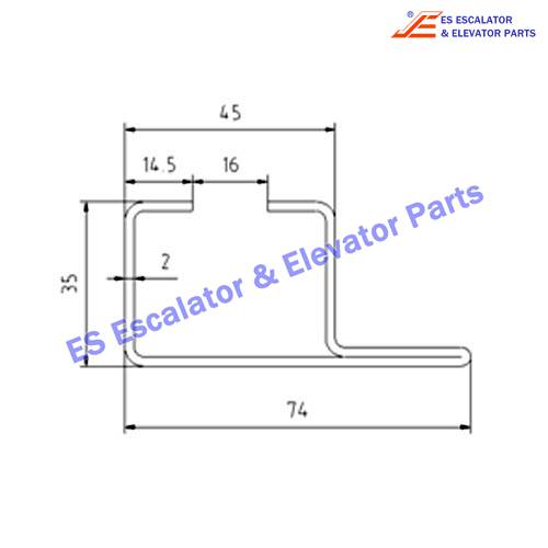 Escalator C0004442-XL Track Use For OTIS