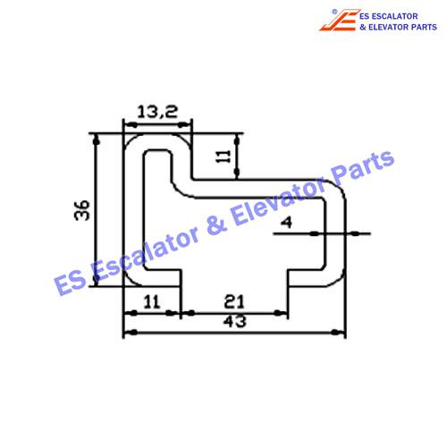 Escalator NJ-TGS001 Track Use For FUJITEC