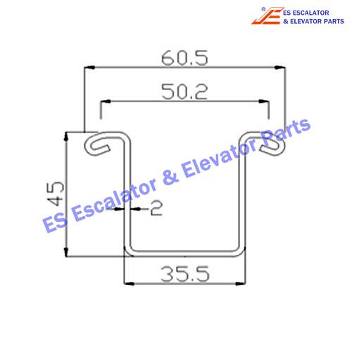 Escalator C0005029-XL Track Use For OTIS