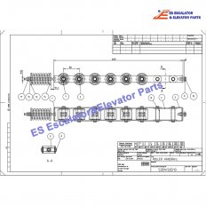 KM5281451G01 Escalator Handrail Pressure Roller Chain