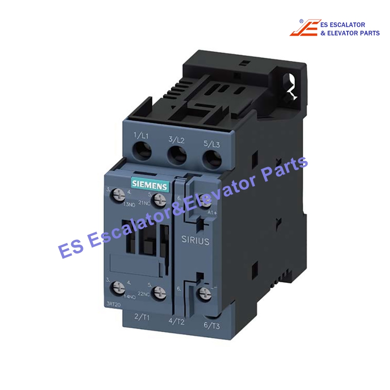 3RT2026-1BB40 Elevator Power Contactor AC-3 25 A 11 KW/400 V 1 NO+1 NC 24 V DC 3-pole Size S0 Use For Siemens
