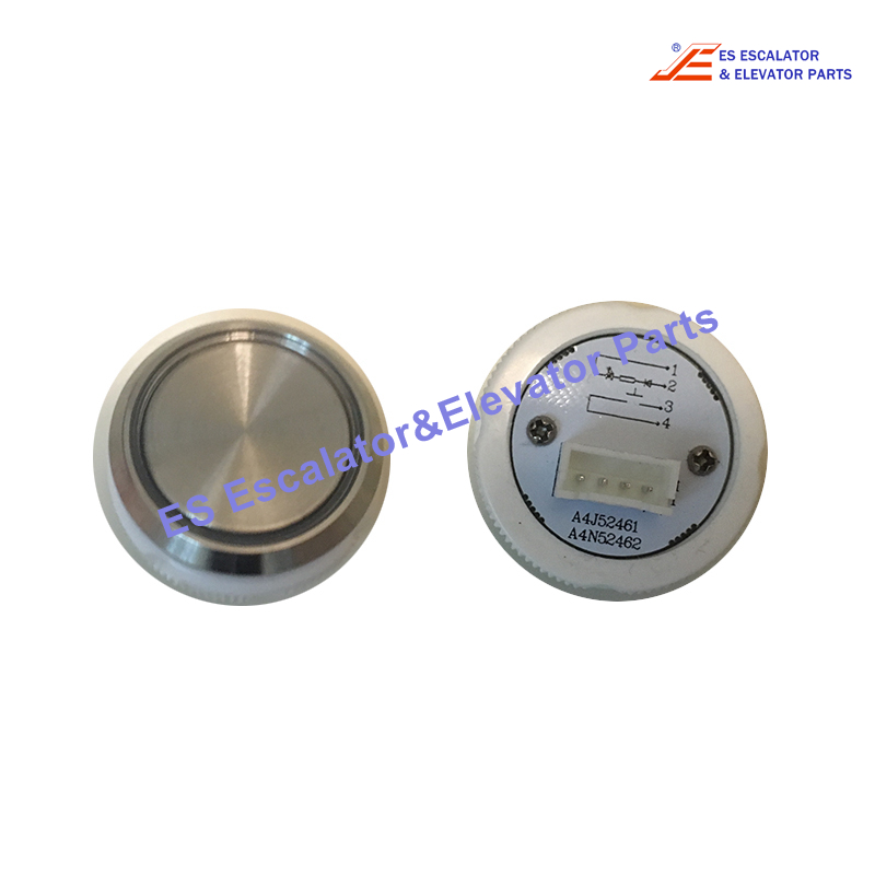 A2 A4N52462 Elevator Push Button  Red Light/Blue Light  Size: 27.5mm Stainless Steel Without Literal Use For Fuji
