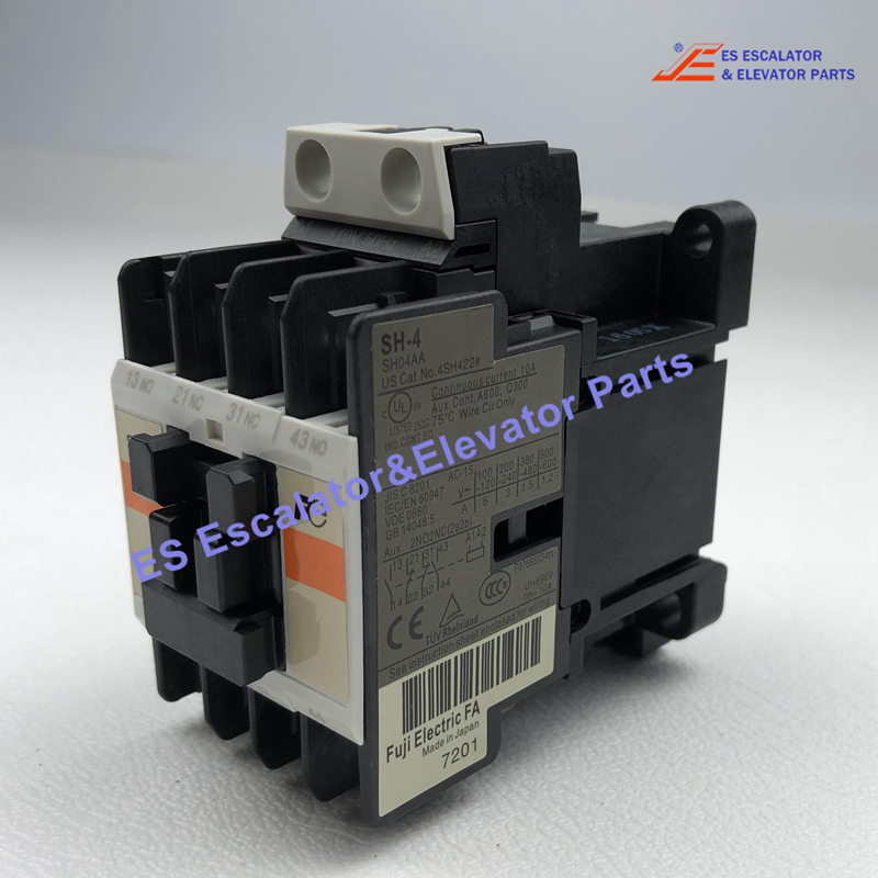 SH-4/4SH422 Elevator Electric Contactor Auxillary Relay SH-4 Coil:110-120/120-130VAC 10A 2NC+2NO Use For Fuji