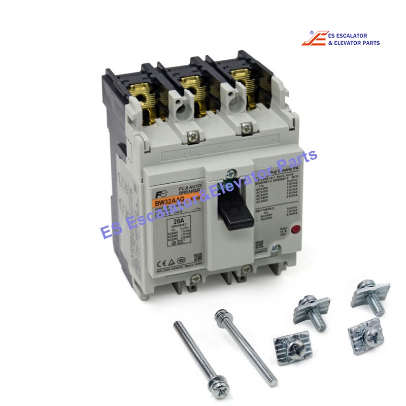 BW50EAG-20A Elevator Contactor 3 Poles Current: 20A Voltage: 690 AC / 250 DC Use For Fuji