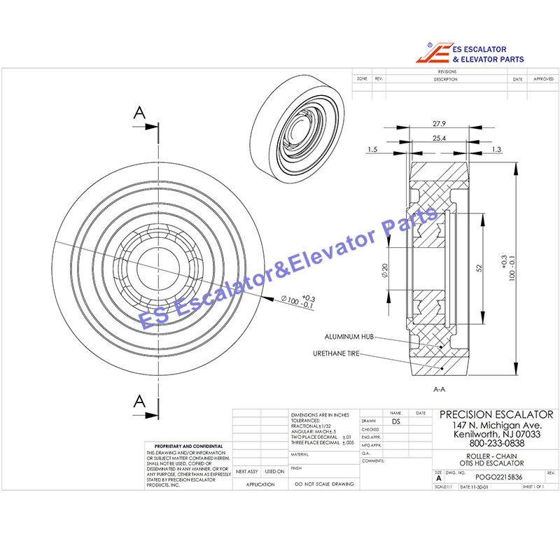 GO2215B36 Rollers Use For OTIS