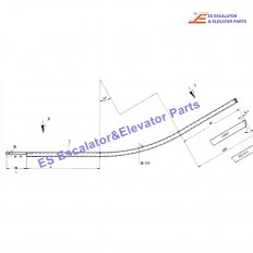 GB483YR5 Escalator Step Roller Return Track