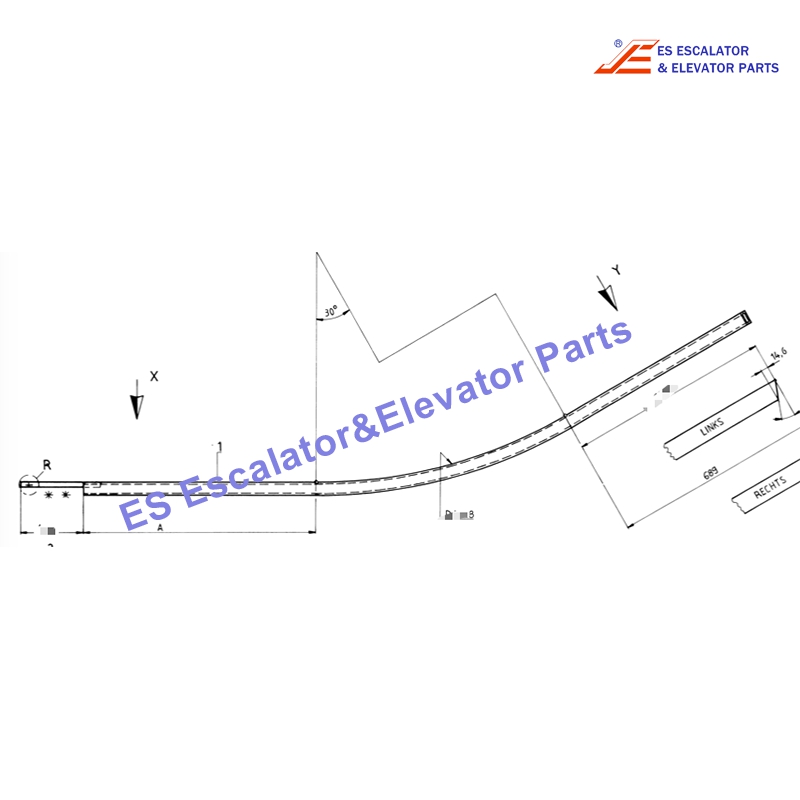 GB483YR5 Escalator Step Roller Return Track Use For Otis