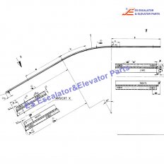 Escalator GB483AAA9 Track connection part