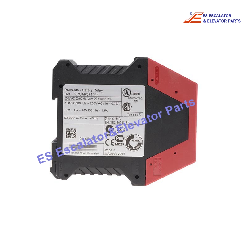 XPSAK371144 Elevator Safety Relay 300V 5A 230VAC/DC Use For Schneider