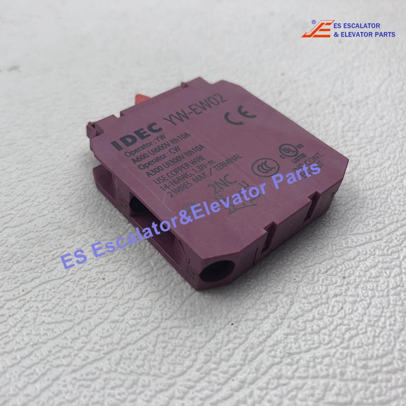 YW-EW02 Elevator Switch Contact Block Operator:YW A600 Ui:600V Ith:10A Operator:CW A300 Ui:300V Ith:10A Use For Other