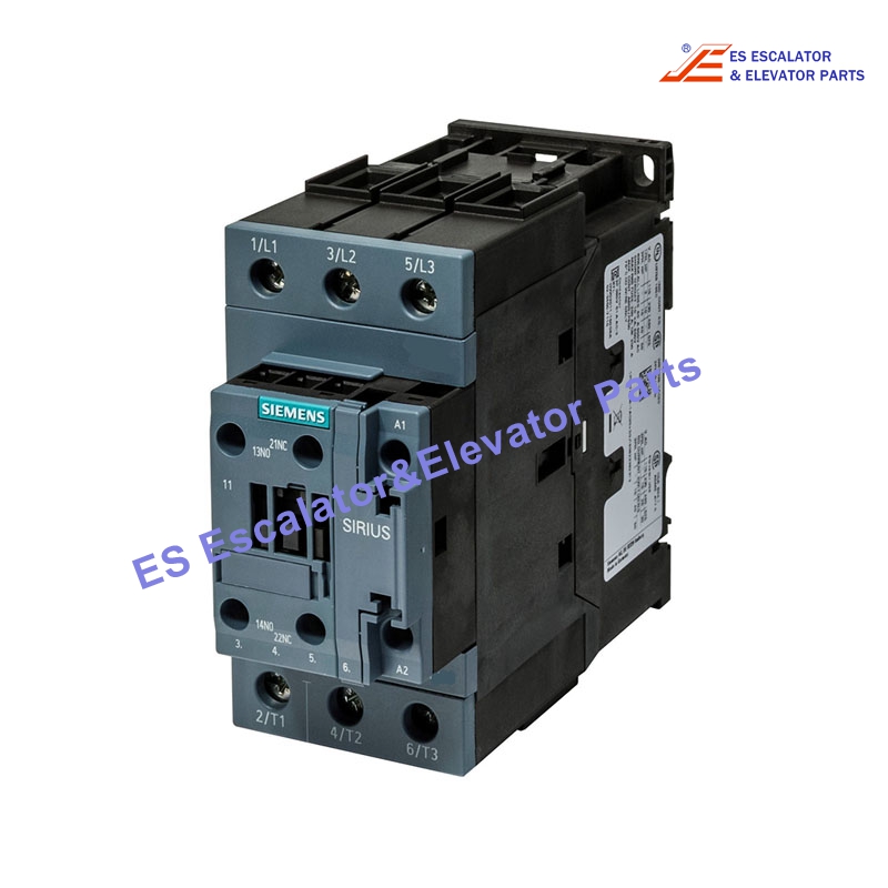 3RT2036-1AF00 Elevator Power Contactor AC-3 51A 22KW / 400V 1 NO 1 NC 110VAC 50HZ 3-Pole Use For Siemens