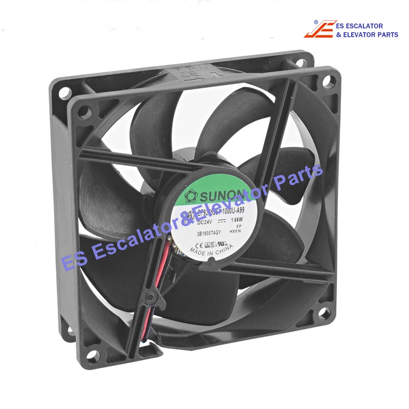 ME80252V1-000U-A99 Elevator Fan 24VDC 80x80x25mm 69.66m3/h 33dBA Vapo Len:300mm Use For Sunon