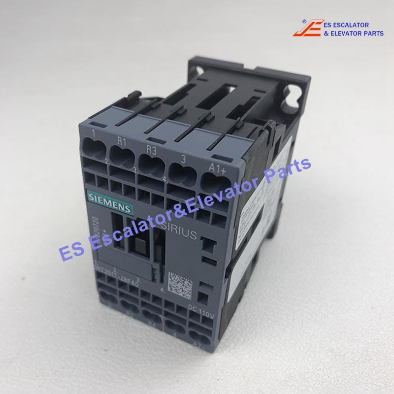 3RT2517-2BF40 Elevator Power Contactor AC-3 12 A 5.5 kW / 400 V 2 NO + 2 NC 110 V DC 4-pole Use For Siemens