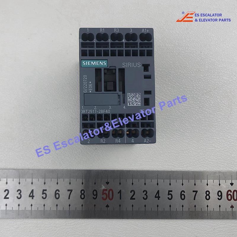3RT2517-2BF40 Elevator Power Contactor AC-3 12 A 5.5 kW / 400 V 2 NO + 2 NC 110 V DC 4-pole Use For Siemens