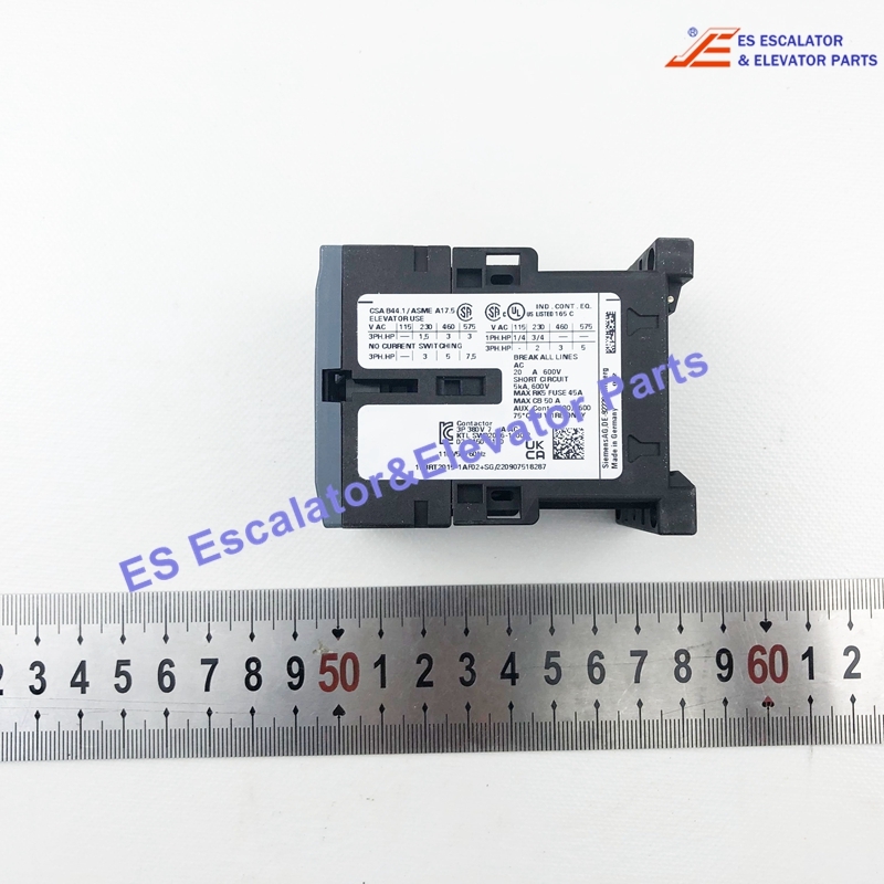 3RT2015-1AF02 Elevator Power Contactor AC-3 7A 3kW / 400V 1NC 110VAC 50/60Hz 3-Pole Size S00 Screw Terminal Use For Siemens