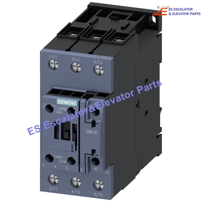 3RT2038-1AL20 Elevator Power Contactor AC-3 80 A 37 kW / 400 V 1 NO + 1 NC  230 V AC 50/60 Hz Use For Siemens