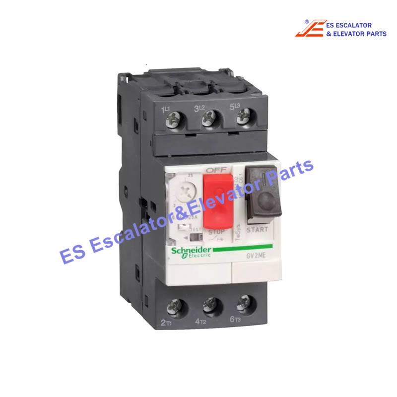 GV2ME04 Elevator Motor Circuit Breaker TeSys GV2, 3P 0.4-0.63 A Thermal Magnetic Screw Clamp Terminals Use For Schneider